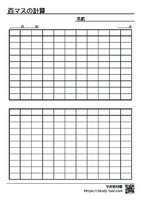 百マスの計算　白紙(10×10)